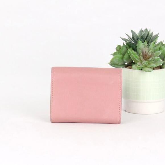 Longchamp Le Pliage Cuir Leather Pink Card Holder - Picture 2 of 6